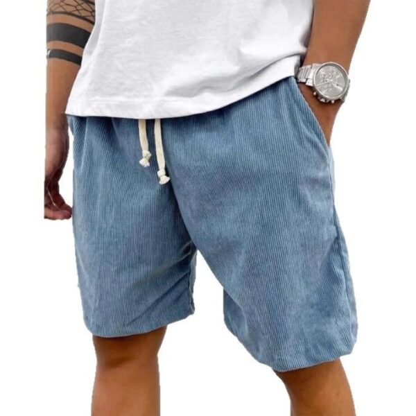 Lace-up Corduroy Men's Shorts Casual Pants – Image 2
