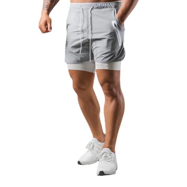 Men's Sports Casual Shorts Double Layer Basketball Running – Image 5