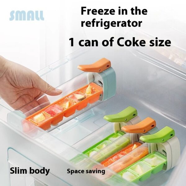 Ice Cube Mold Household Ice Maker Food Grade Press Ice Tray Ice Cube Maker Ice Tray Mold With Storage Box Kitchen Gadget – Image 5