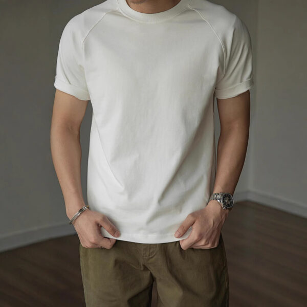 American Retro 300g Heavy Round Neck Dry T-shirt – Image 4