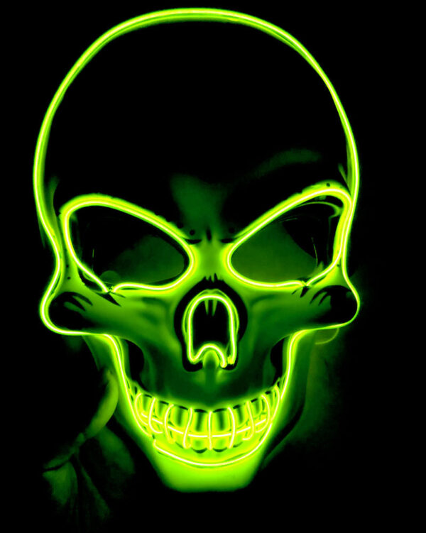 Halloween Skeleton Mask LED Glow Scary Mask – Image 4