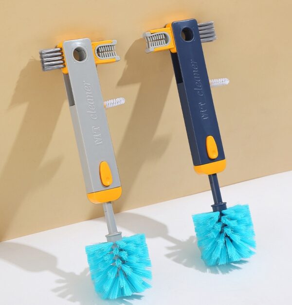 4 In 1 Bottle Gap Cleaner Brush Multifunctional Cup Cleaning Brushes Water Bottles Clean Tool Mini Silicone U-shaped Brush Kitchen Gadgets – Image 5