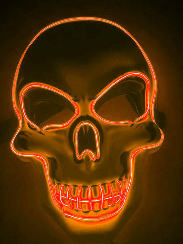 Halloween Skeleton Mask LED Glow Scary Mask – Image 6