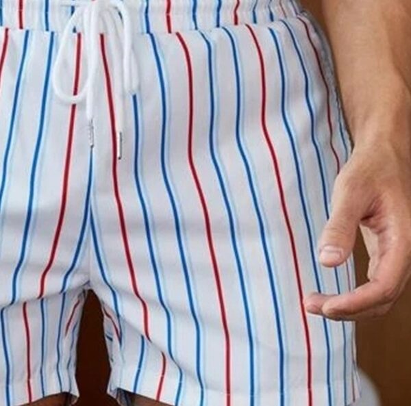 Basic Mass Men's Striped Digital Printed Shorts – Image 3