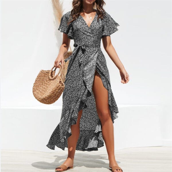 Printed Chiffon Dress Women Long Dresses – Image 2