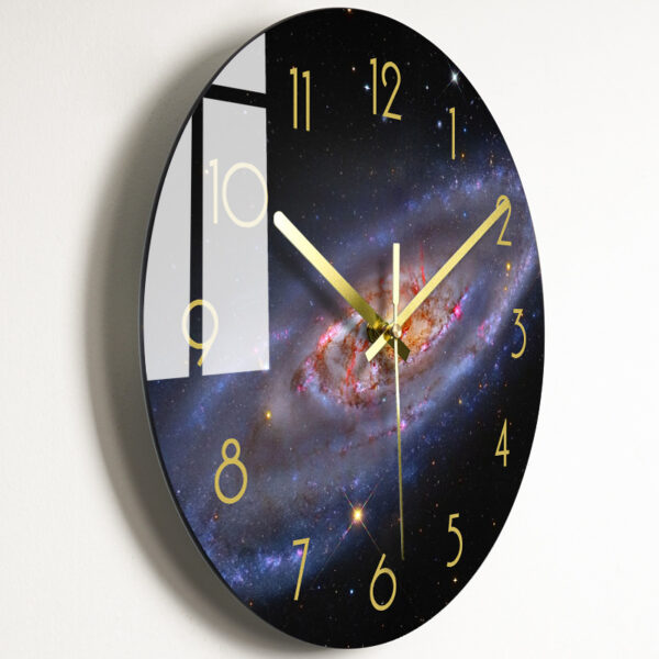 Luxury Silent Wall Clock Living Room Glass Clocks Wall – Image 2