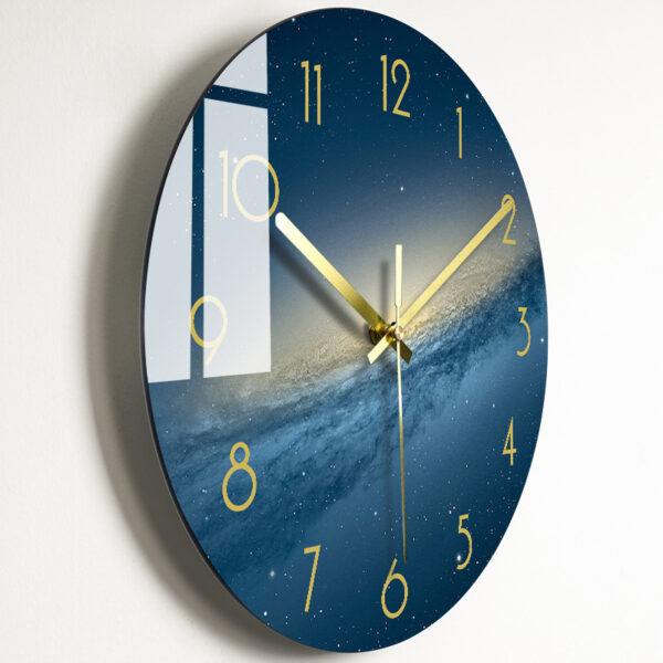 Luxury Silent Wall Clock Living Room Glass Clocks Wall – Image 7