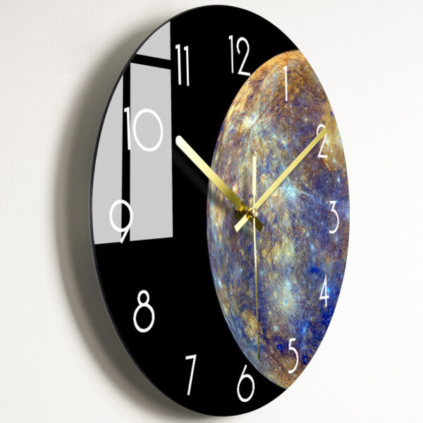 Luxury Silent Wall Clock Living Room Glass Clocks Wall – Image 8