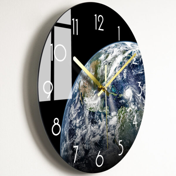 Luxury Silent Wall Clock Living Room Glass Clocks Wall – Image 4