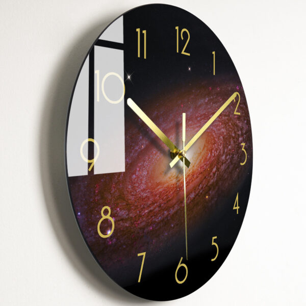 Luxury Silent Wall Clock Living Room Glass Clocks Wall – Image 9