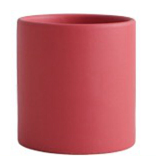 Nordic Industrial Style Colorful Ceramic Flowerpot Succulent Planter Green Plants Cylindrical Shape Flower Pot With Hole Tray – Image 7