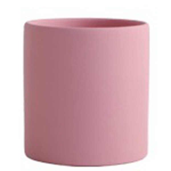 Nordic Industrial Style Colorful Ceramic Flowerpot Succulent Planter Green Plants Cylindrical Shape Flower Pot With Hole Tray – Image 10