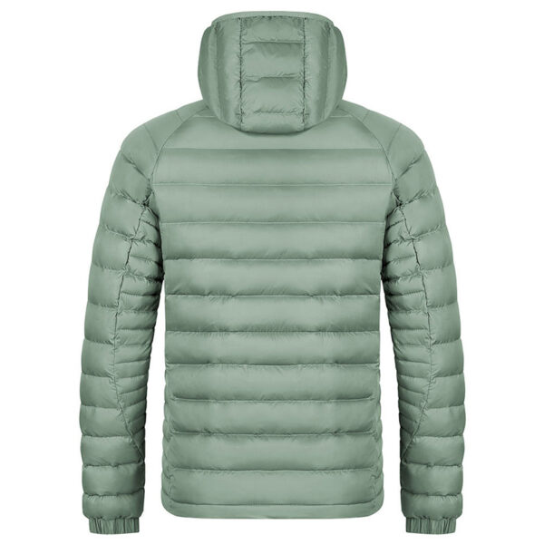 Winter Lightweight Hooded Coat With Pockets Fashion Warm Portable Zipper Jacket For Men Clothing Solid Color Outerwear Tops – Image 2