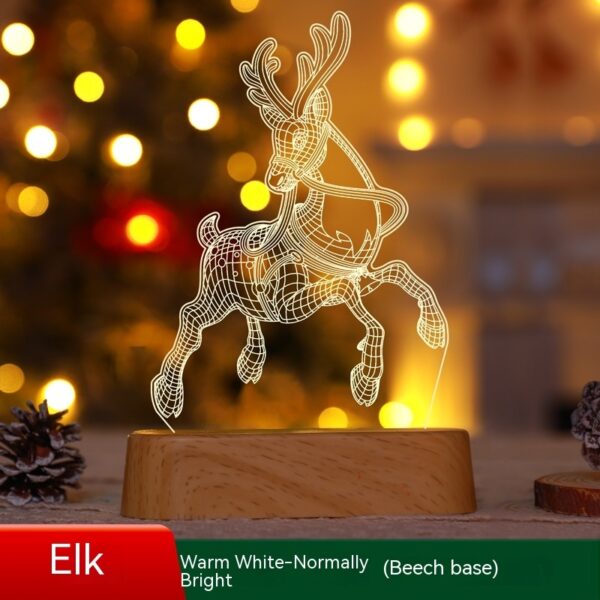 Christmas Decoration 3D Lamp Acrylic LED Night Lights New Year Valentines Day Christmas Kids Gift Christmas Ornaments – Image 5