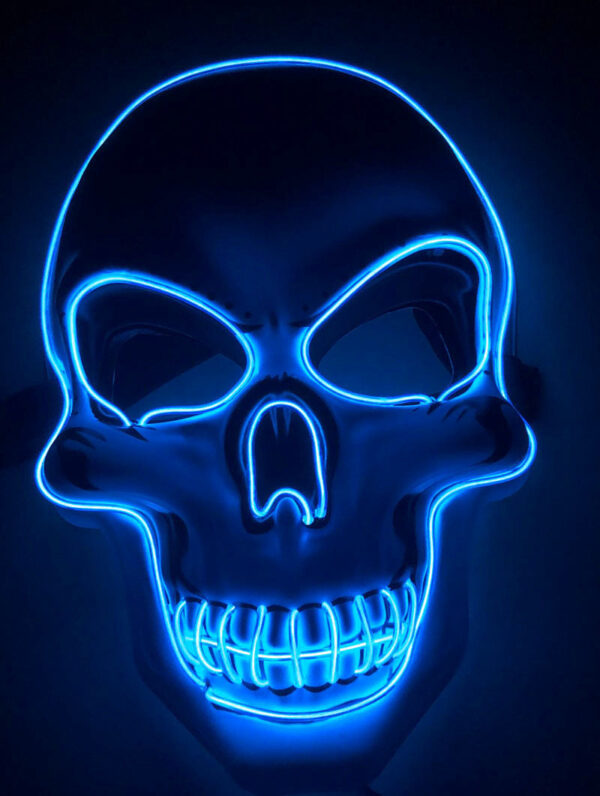 Halloween Skeleton Mask LED Glow Scary Mask – Image 2