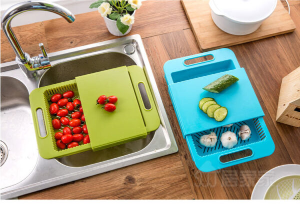 Multifunction Kitchen Chopping Blocks Sinks Drain Basket Cutting Board Vegetable Meat Tools Kitchen Accessories Chopping Board – Image 5