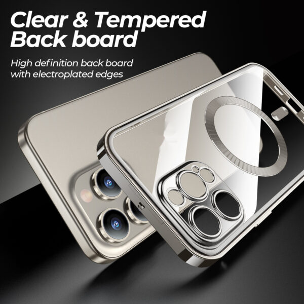 Anti-Privacy Metal Buckle Magnetic Support Wireless Charging Double-Sided Lens Full Cover Phone Case Protective Cover – Image 5