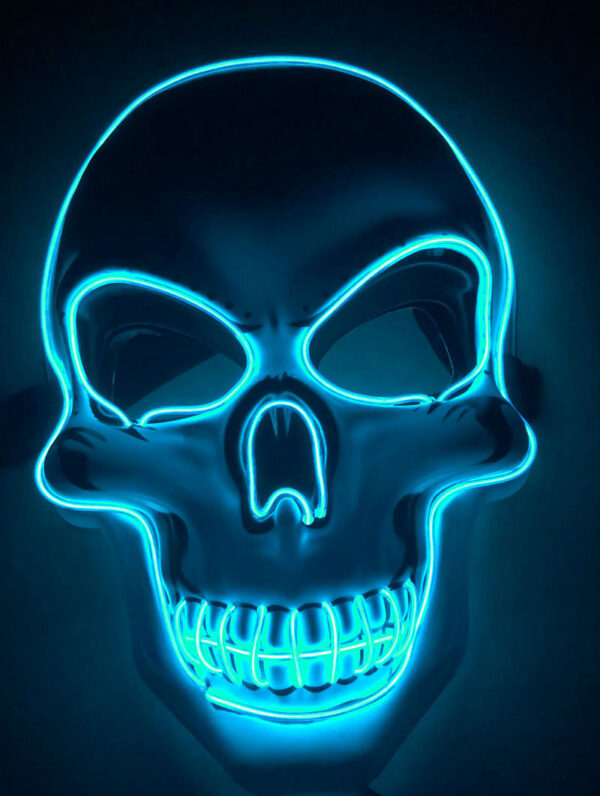 Halloween Skeleton Mask LED Glow Scary Mask – Image 5