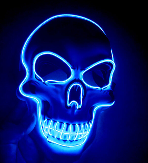 Halloween Skeleton Mask LED Glow Scary Mask – Image 10