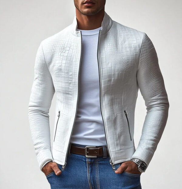Stand Collar Business Casual Jacket Men's Top – Image 3