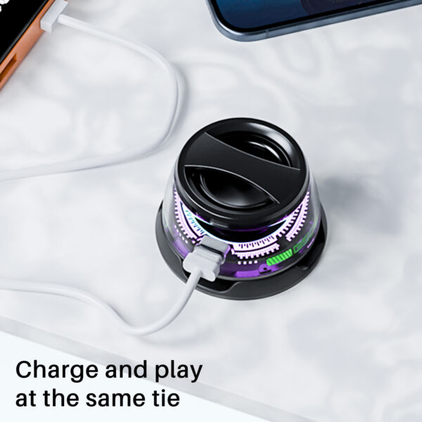 Portable Bluetooth Speaker G200 RGB Lighting Speaker BT5.3 Mini Sound Box 7 Hours Playback Magnetic Phone Holder – Image 5