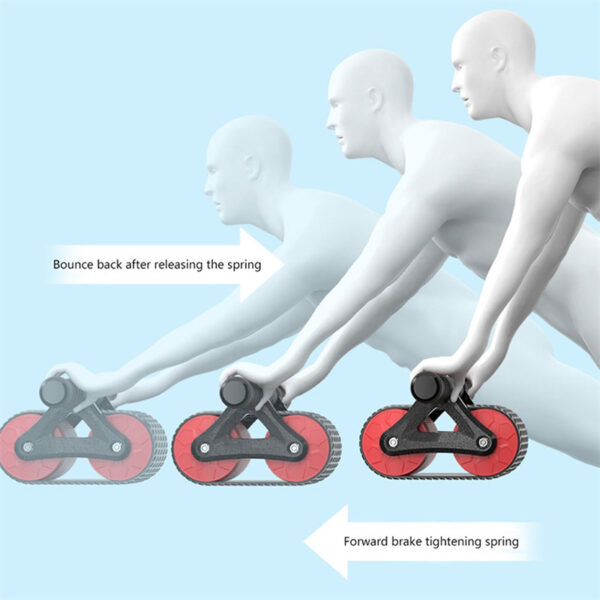 Double Wheel Abdominal Exerciser Women Men Automatic Rebound Ab Wheel Roller Waist Trainer Gym Sports Home Exercise Devices – Image 10