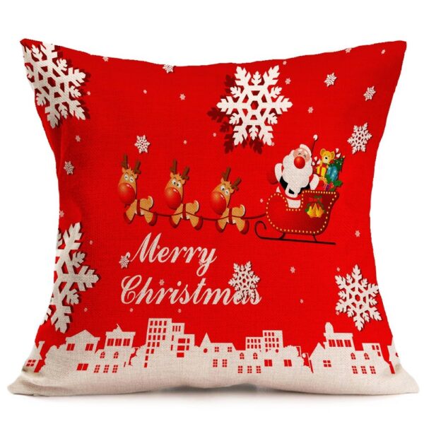 Christmas festive pattern car sofa pillow pillowcase – Image 10