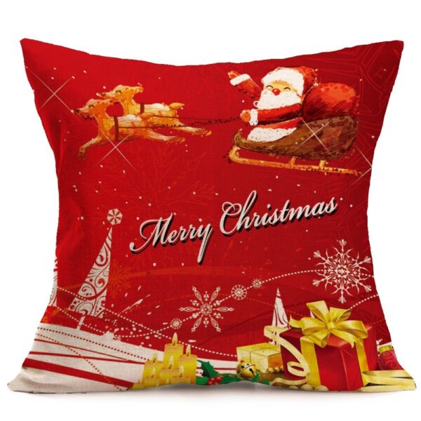 Christmas festive pattern car sofa pillow pillowcase – Image 8
