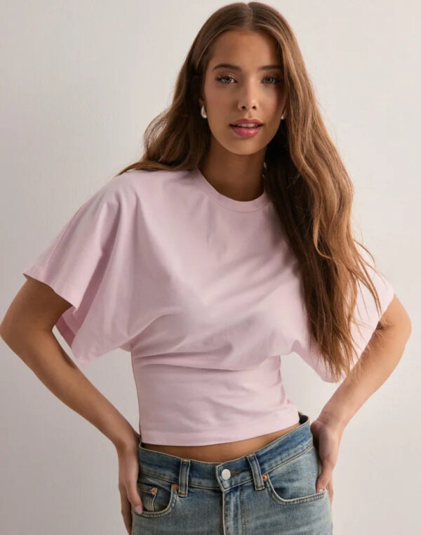 Summer Batwing Sleeve T-shirt Ins Fashion Round Neck Pullover Short-sleeved Tops For Women Clothing – Image 7
