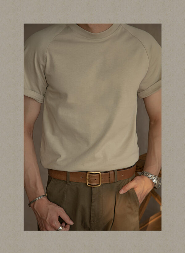 American Retro 300g Heavy Round Neck Dry T-shirt – Image 10