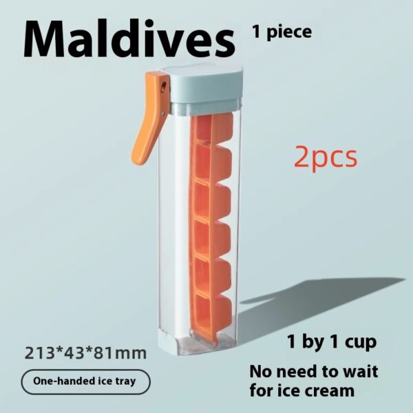 Ice Cube Mold Household Ice Maker Food Grade Press Ice Tray Ice Cube Maker Ice Tray Mold With Storage Box Kitchen Gadget – Image 9
