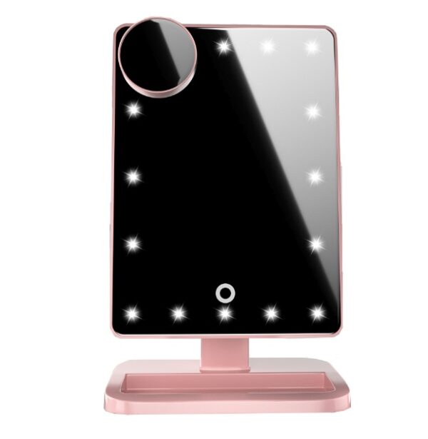 Touch Screen Makeup Mirror With 20 LED Light Bluetooth Music Speaker 10X Magnifying Mirrors Lights – Image 5