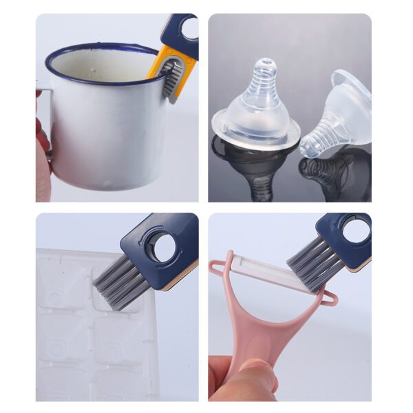 4 In 1 Bottle Gap Cleaner Brush Multifunctional Cup Cleaning Brushes Water Bottles Clean Tool Mini Silicone U-shaped Brush Kitchen Gadgets – Image 8