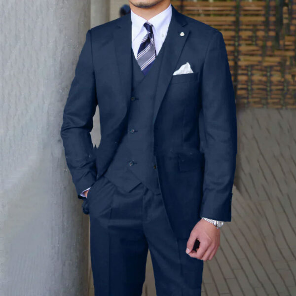 Men's Fashion Casual Slim Suit Three Pieces – Image 4