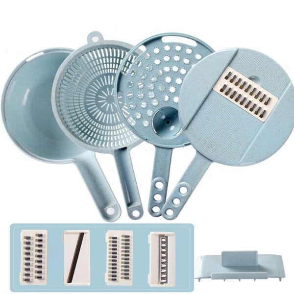 8 In 1 Mandoline Slicer Vegetable Slicer Potato Peeler Carrot Onion Grater With Strainer Vegetable Cutter Kitchen Accessories – Image 6
