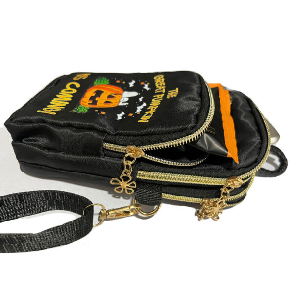 Halloween Pumpkin Pattern Phone Bag Coin Wallet Cute Mini Crossbody Shoulder Bags For Kids Women – Image 6