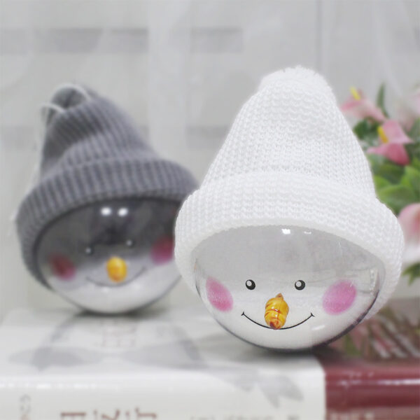 Christmas decorations creative Christmas Snowman children toys plastic Christmas Ball Christmas Pendant – Image 2