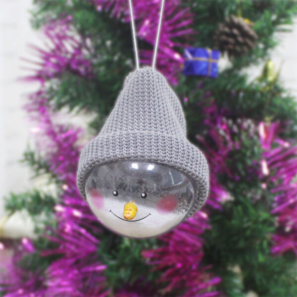 Christmas decorations creative Christmas Snowman children toys plastic Christmas Ball Christmas Pendant – Image 3