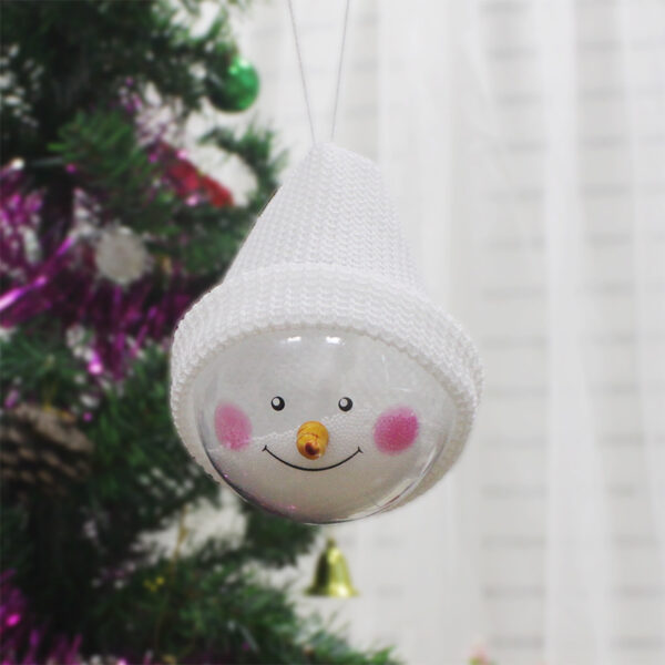 Christmas decorations creative Christmas Snowman children toys plastic Christmas Ball Christmas Pendant – Image 5