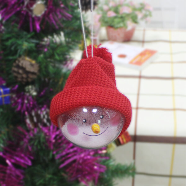 Christmas decorations creative Christmas Snowman children toys plastic Christmas Ball Christmas Pendant – Image 4