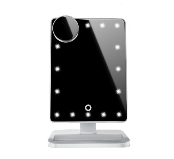 Touch Screen Makeup Mirror With 20 LED Light Bluetooth Music Speaker 10X Magnifying Mirrors Lights – Image 6