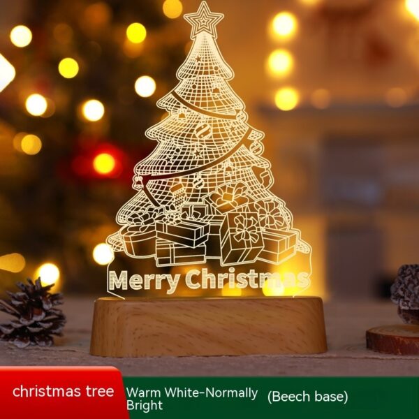 Christmas Decoration 3D Lamp Acrylic LED Night Lights New Year Valentines Day Christmas Kids Gift Christmas Ornaments – Image 3