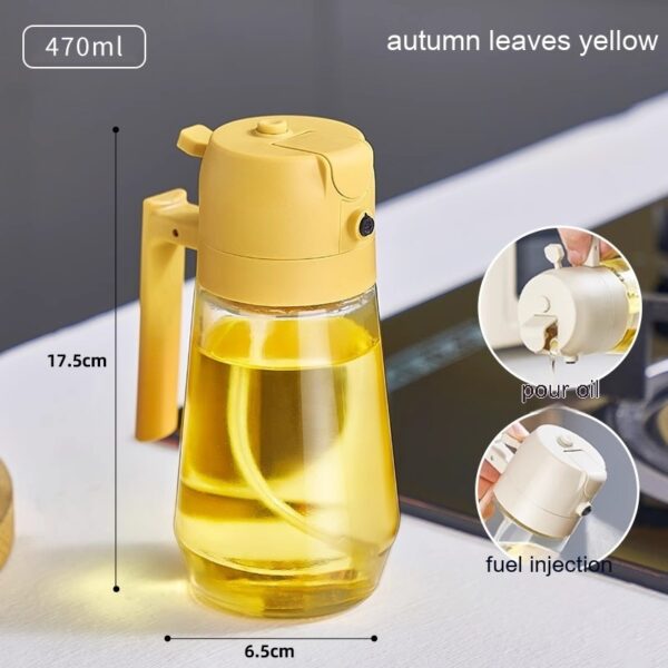 470ML Olive Oil Sprayer Dispenser For Cooking BBQ 2 In 1 Glass Oil Vinegar Soy Sauce Spray Kitchen Oil Bottle For Air Fryer – Image 8