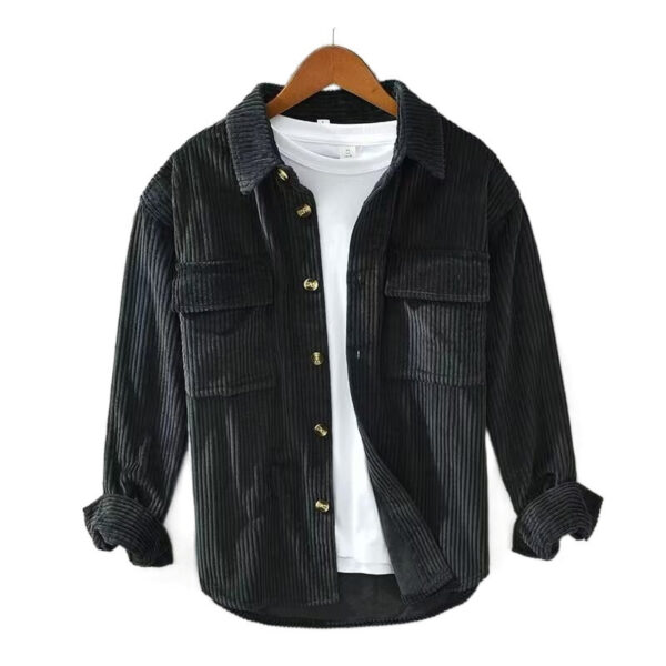 Men's Spring And Autumn High-end Corduroy Shirt – Image 4