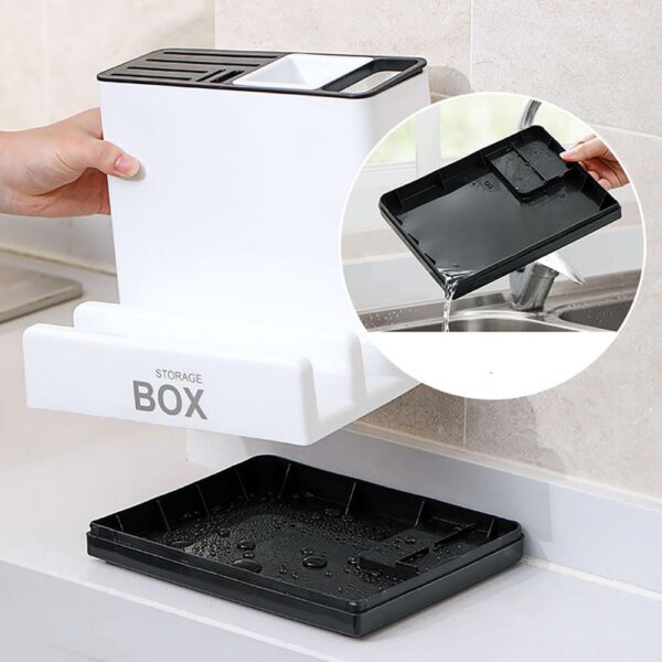 Tableware Storage Holders Kitchen Knife Plastic Storages Racks For Kitchen Convenience Cabinet Kitchen Gadgets – Image 4