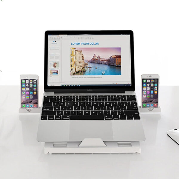 New Laptop Stand Multifunctional Folding Lift Portable Laptop Stand Monitor Increase Rack Aluminum Alloy Base – Image 6