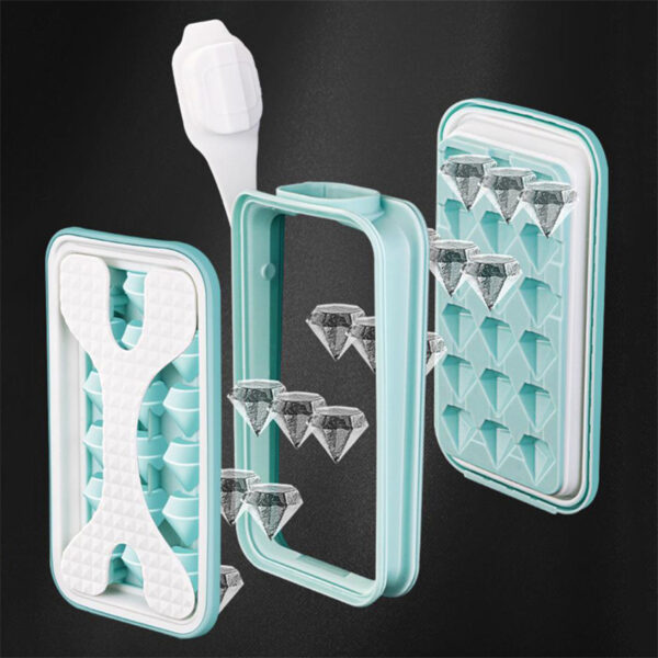 2in1 Portable Silicone Ice Ball Mold Ice Maker Water Bottle Ice Cube Mould Bottle Creative Ice Ball Diamond Curling Summer Kitchen Gadgets – Image 4