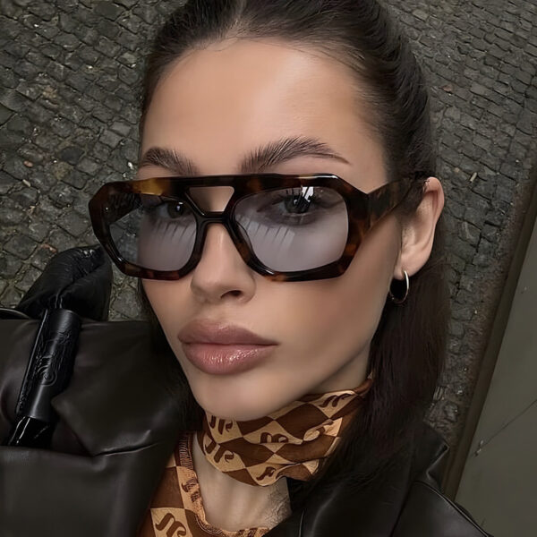 Ins Big Frame Leopard Sunglasses Summer Sunshade Beach Vacation Glasses – Image 2