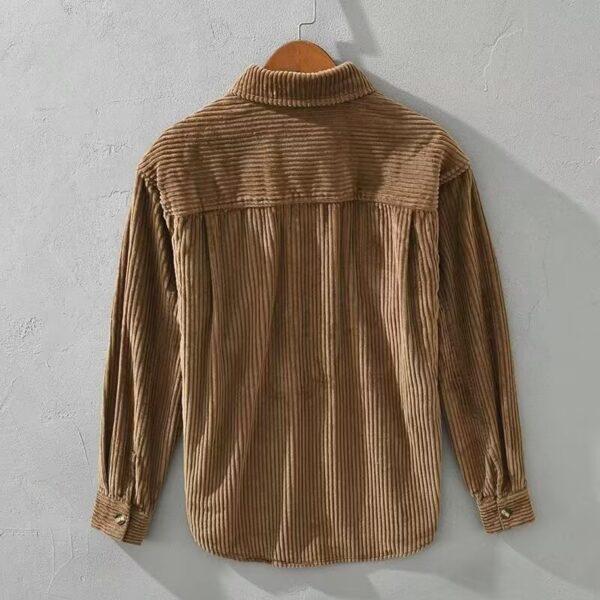 Men's Spring And Autumn High-end Corduroy Shirt – Image 3
