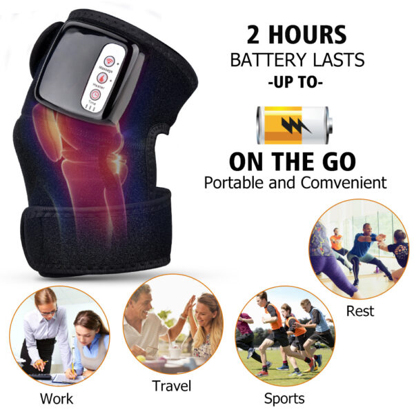 Electric Infrared Heating Knee Massager Wrap Elbow Joint Support Vibration Therapy Physiotherapy Machine Pain Relief Massageador – Image 2
